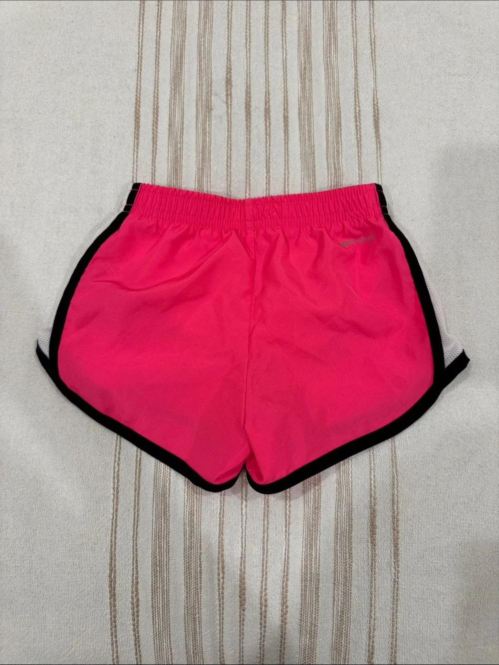 Nike Girl's Hot Pink Athletic Shorts with Black Trim
